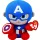 TY Beanie Babies Marvel Amerika Kapitány plüss (20 cm)
