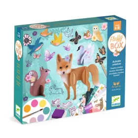   Djeco kreatív műhely - 6 technika 1 dobozban - Bájos bolyhos (Fluffy box)