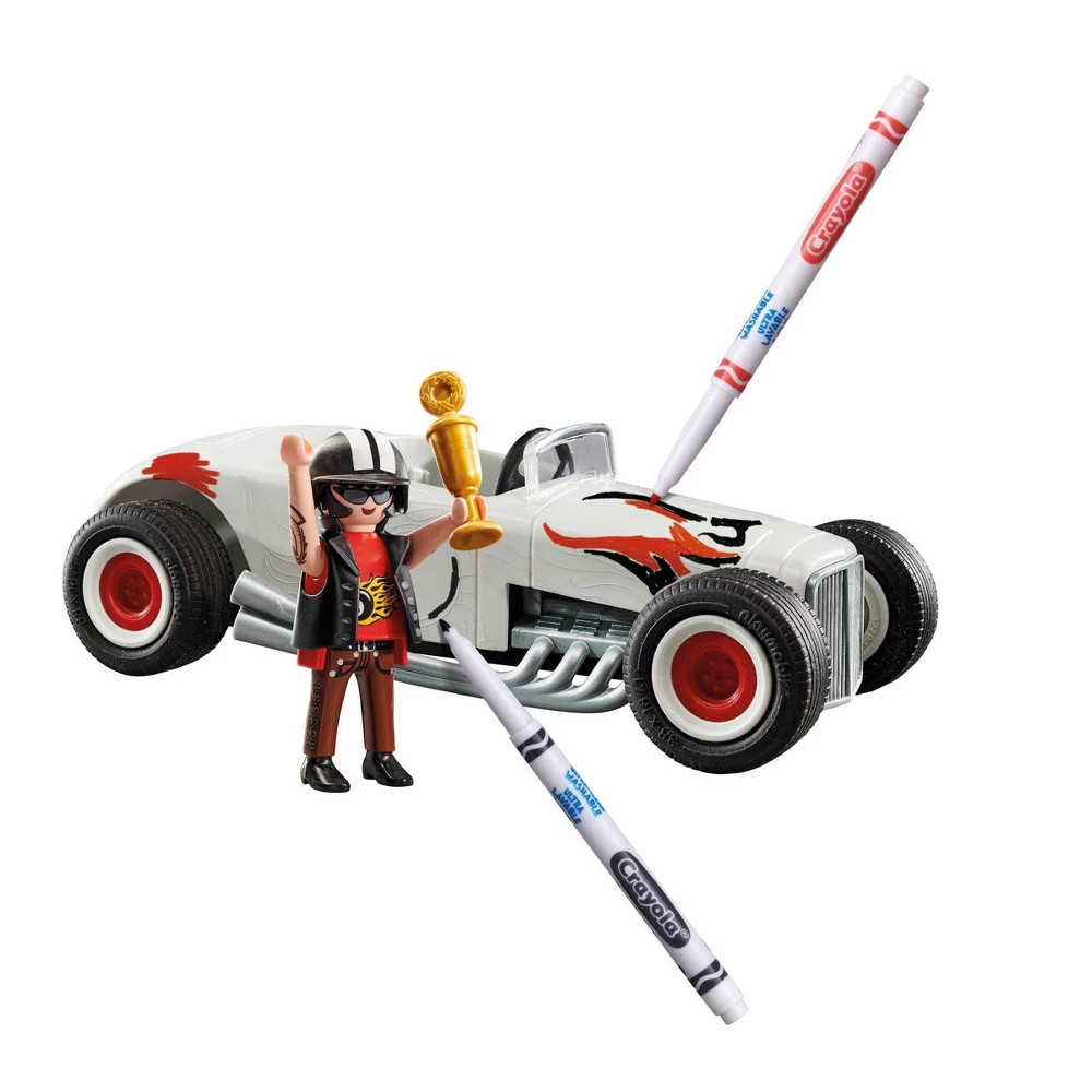 PLAYMOBIL PLAYMOBIL Color with Crayola: Hot Rod, alternatív kép 1