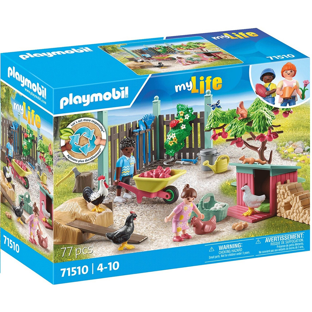 Playmobil Playmobil My Life Small Chicken Farm In Tiny House Garden 71510, fő nézet