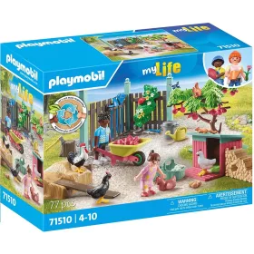   Playmobil My Life Small Chicken Farm In Tiny House Garden 71510