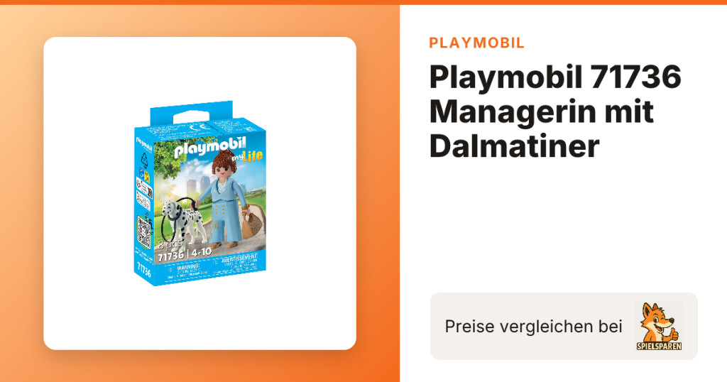 Playmobil Playmobil 71736 - My Life - Manager With Dalmatian, fő nézet