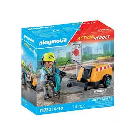 Playmobil 71752 Építőmunkás légkalapáccsal