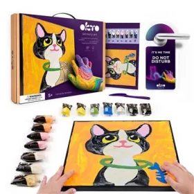  Okto Kolorowanka z masy plastycznej po numerach - Kot (Sensory Art Clay by Numbers: Cat), 29x29cm