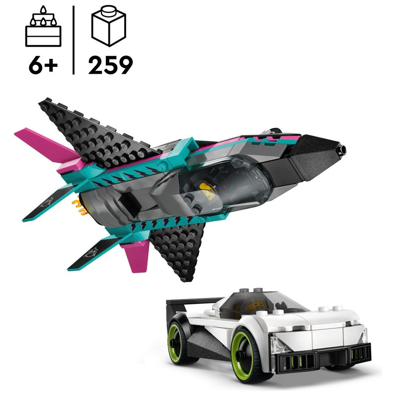 LEGO LEGO City 60489 Düsenflieger vs. Rennauto, alternatív kép 1