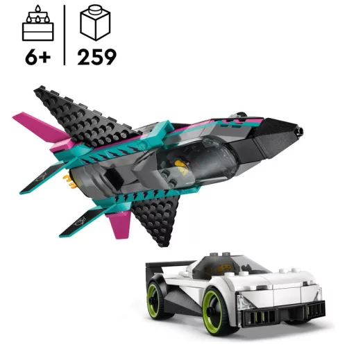 LEGO City 60489 Düsenflieger vs. Rennauto