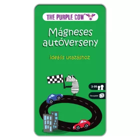 Mágneses autóverseny úti társasjáték