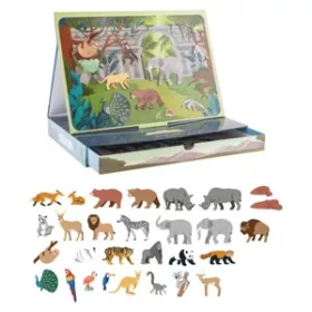   Stephen Joseph Gifts Kids Magnetic Scene with Drawer - Zoo (Green)