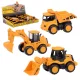 Construction vehicles 6.5x12x7cm (sárga építőjármű, mozgó elemekkel)