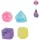 Glamour Squishy anti stress bal 4 cm assorti set van 3