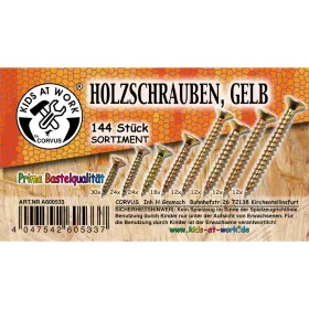 Facsavar készlet, különböző kadmiumozott facsavarokkal