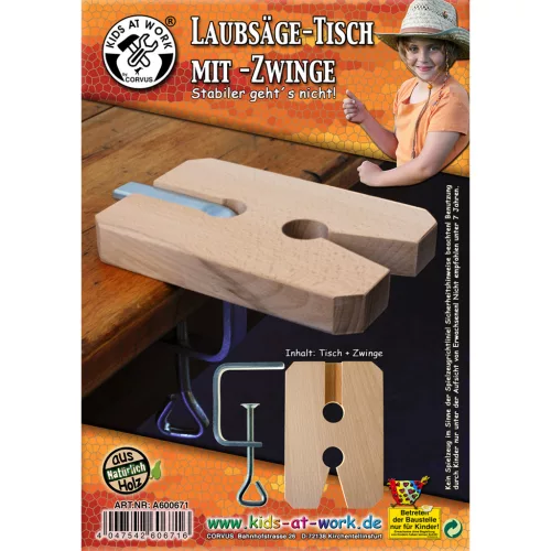 Villásvégű lombfűrész-pad rögzítővel