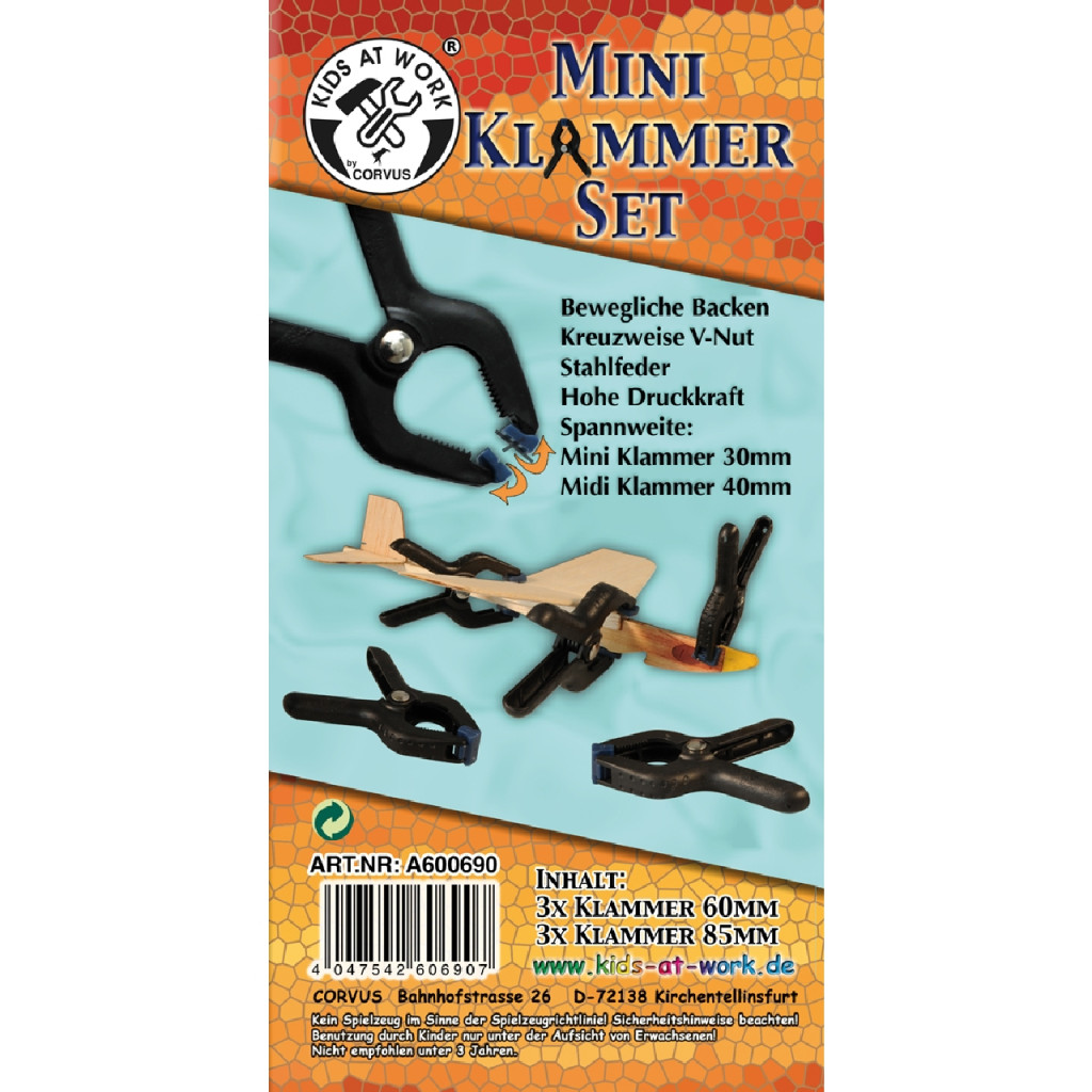 Mini szorító csipesz szett - 2 x 3 db – alternatív kép 1