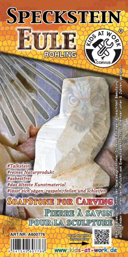 Kőszobrászat - Szappankő bagoly készítés