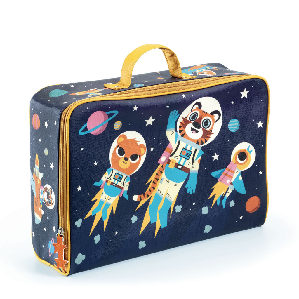 Kis textil bőrönd - Űrutazás - Space suitcase – fő nézet