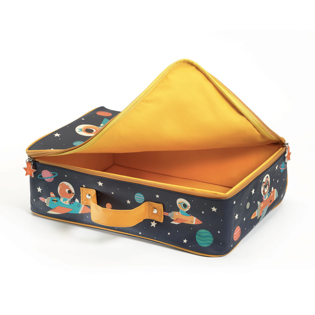 Kis textil bőrönd - Űrutazás - Space suitcase – alternatív kép 1