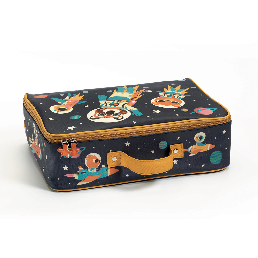 Kis textil bőrönd - Űrutazás - Space suitcase – alternatív kép 2