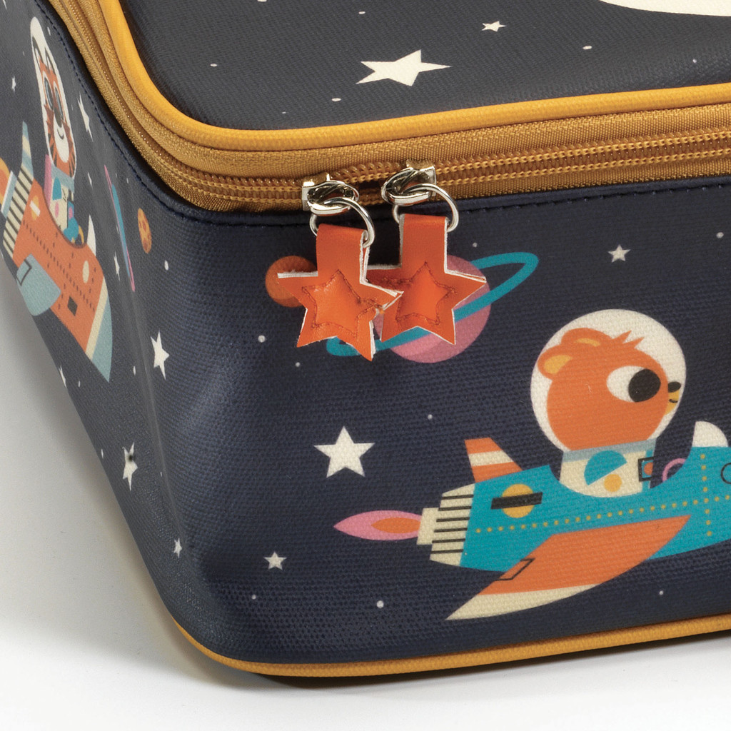 Kis textil bőrönd - Űrutazás - Space suitcase – alternatív kép 3
