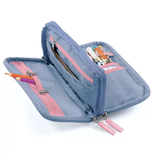 Djeco Tolltartó két rekesszel sok zsebbel - Alma - Apple stationery kits, 3–5 év, Többszínű