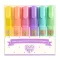Djeco Szövegkiemelő mini toll készlet 6 pasztell színben - 6 mini pastel highlighters, 3–5 év, Többszínű