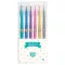 Djeco Zselés toll készlet - 6 gliteres színben - 6 glitter gel pens, 3–5 év, Többszínű