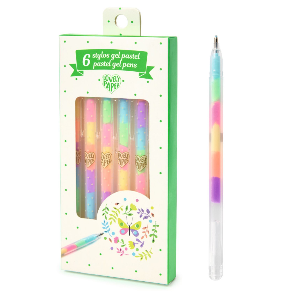 Zselés toll készlet - 6 pasztell színben - 6 pastel gel pens – fő nézet
