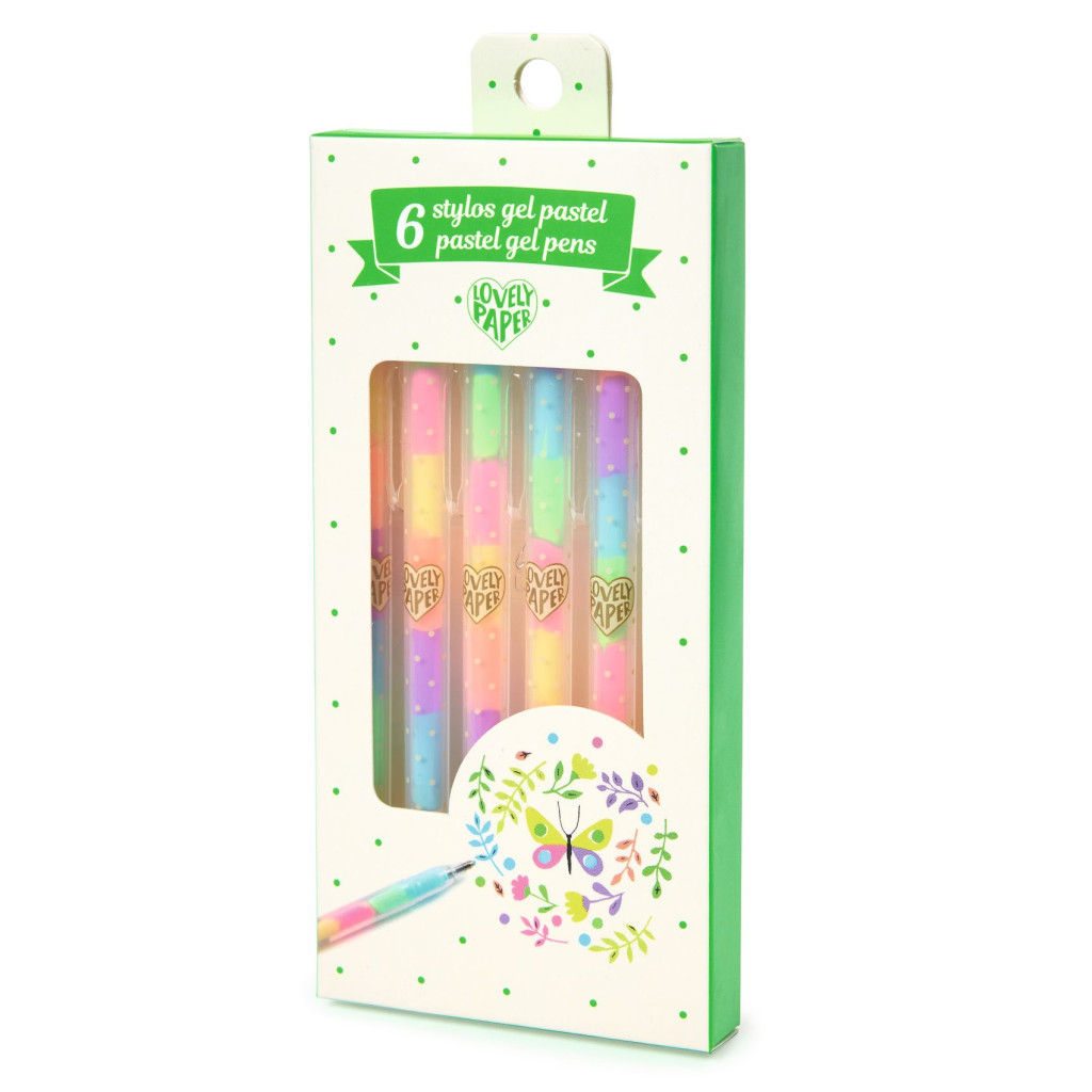 Zselés toll készlet - 6 pasztell színben - 6 pastel gel pens – alternatív kép 2
