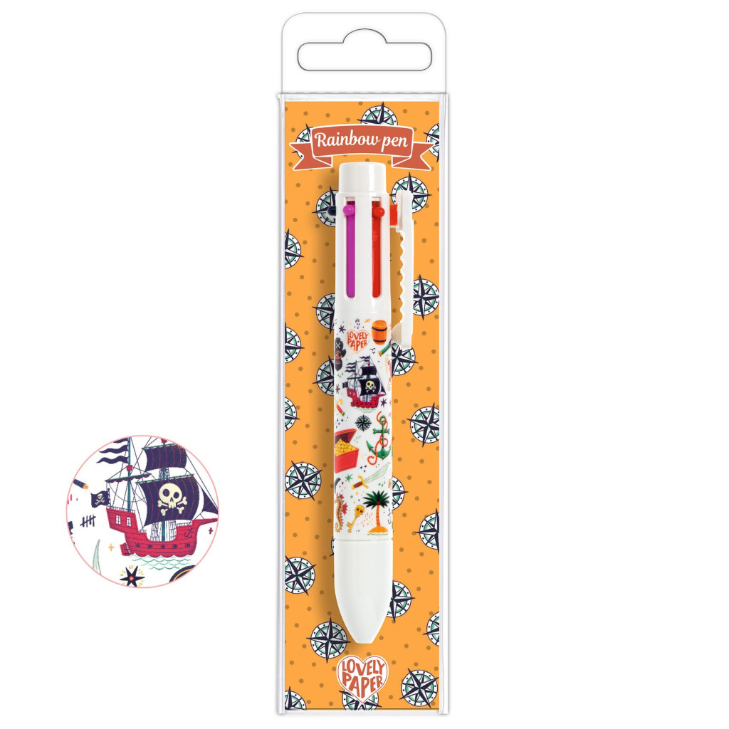 Hatszínű golyóstoll - Steve rainbow pen, 6 colors – fő nézet
