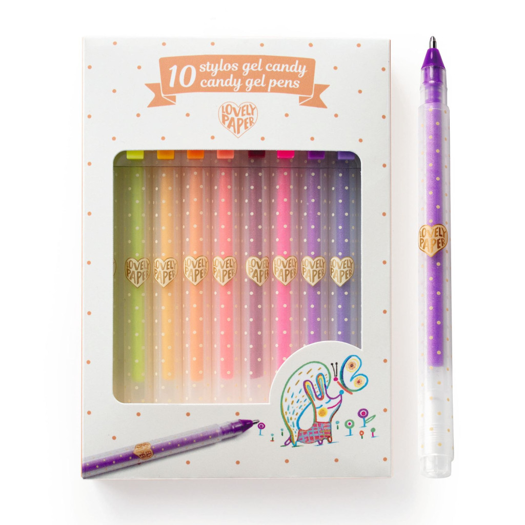 Zseléstoll készlet - 10 pasztell szín - 10 candy gel pens – fő nézet