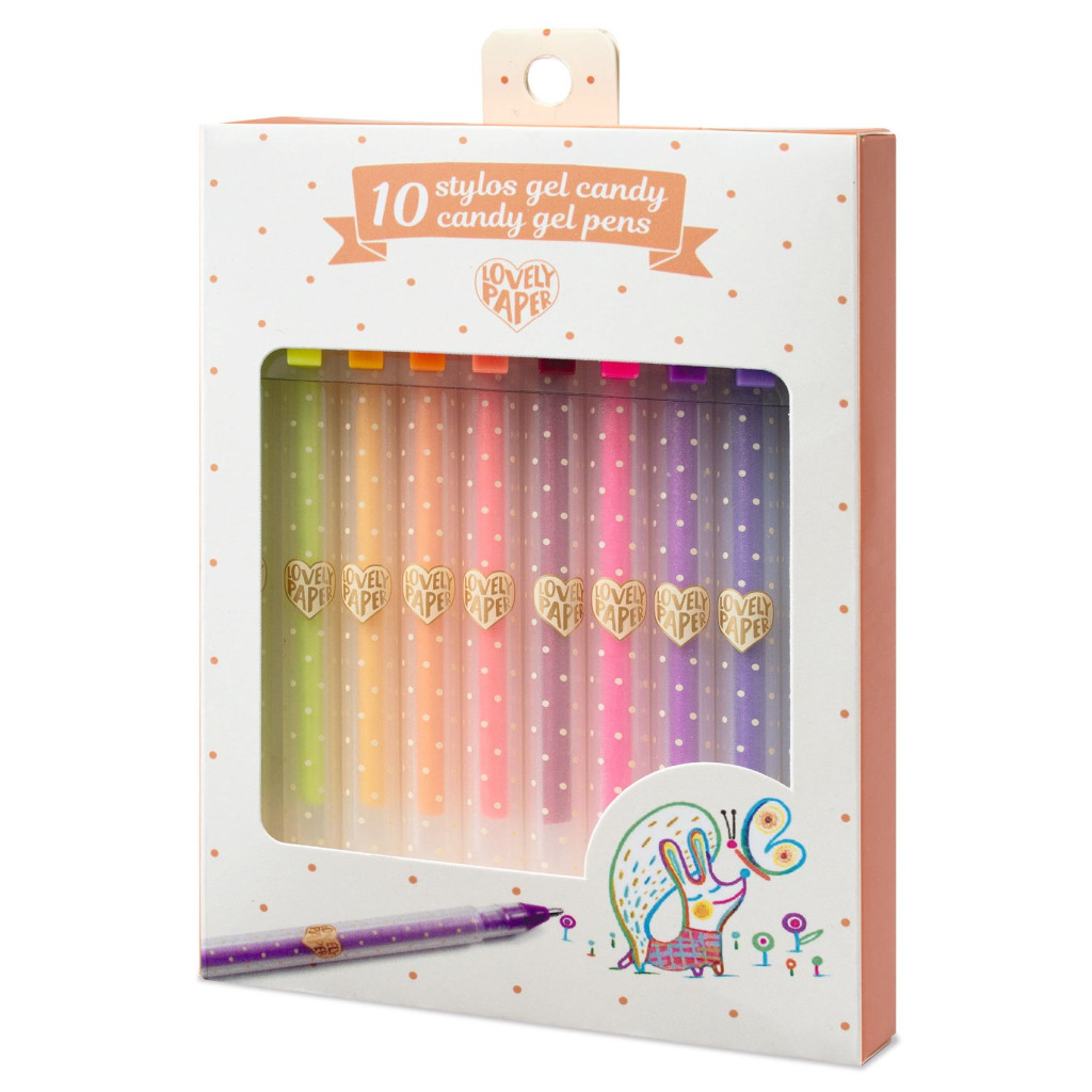 Zseléstoll készlet - 10 pasztell szín - 10 candy gel pens – alternatív kép 2