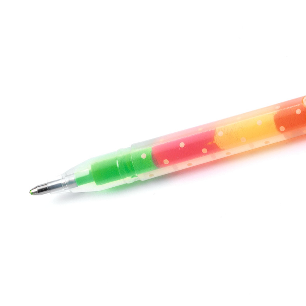 Zselés toll készlet - 6 szivárvány színben - 6 rainbow gel pens – alternatív kép 1