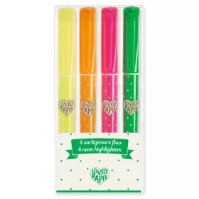   Szövegkiemelő toll készlet 4 neon színben - 4 neon highlighters