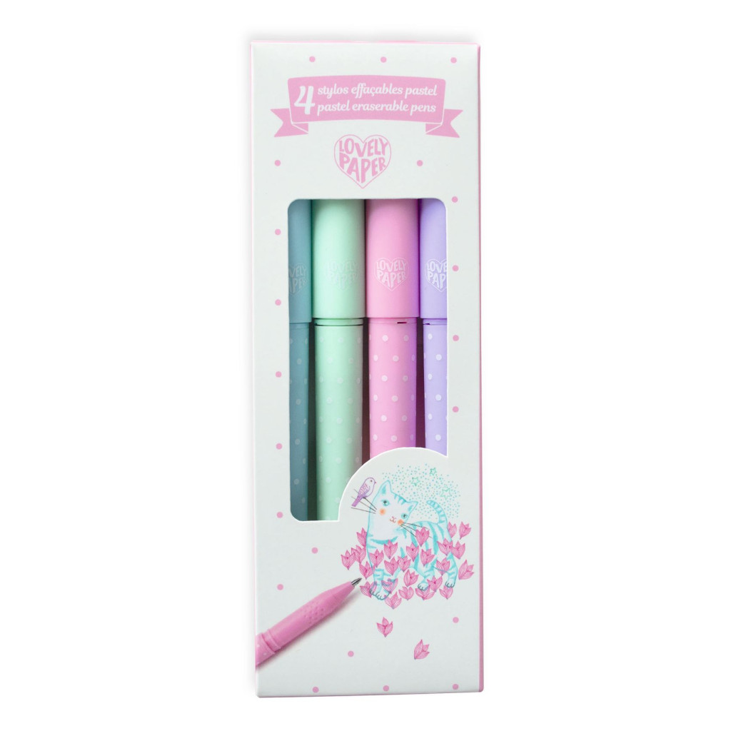 Radírozható tollkészlet - 4 pasztell színű - 4 Pastel erasable pens – alternatív kép 2