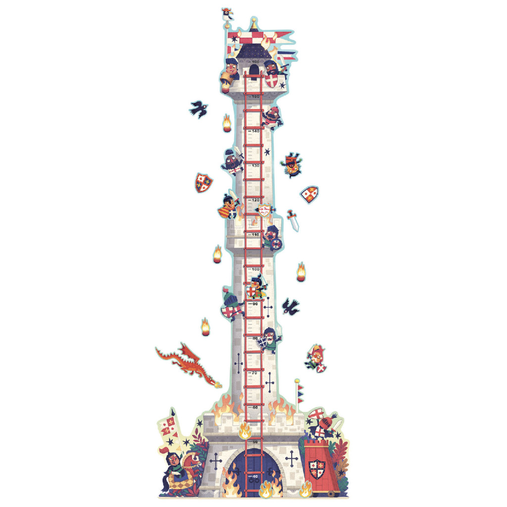 Magasságmérő falmatrica - Lovagtorony - Knight's tower – alternatív kép 2