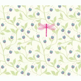 Dekortapéta - Szitakötő - Blue flowers