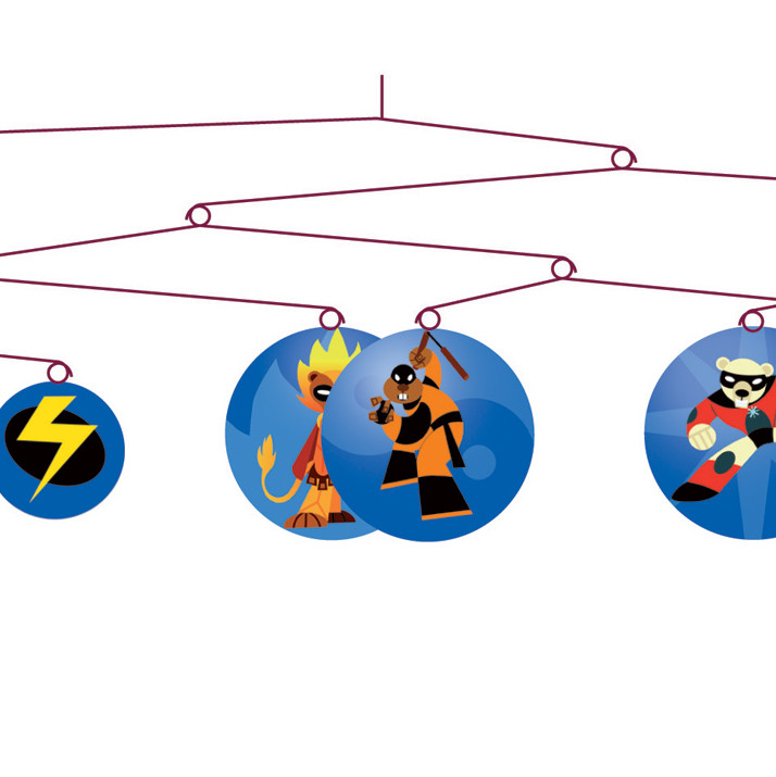 Szélmobil függődísz - Szuperhős - The super heroes – alternatív kép 2