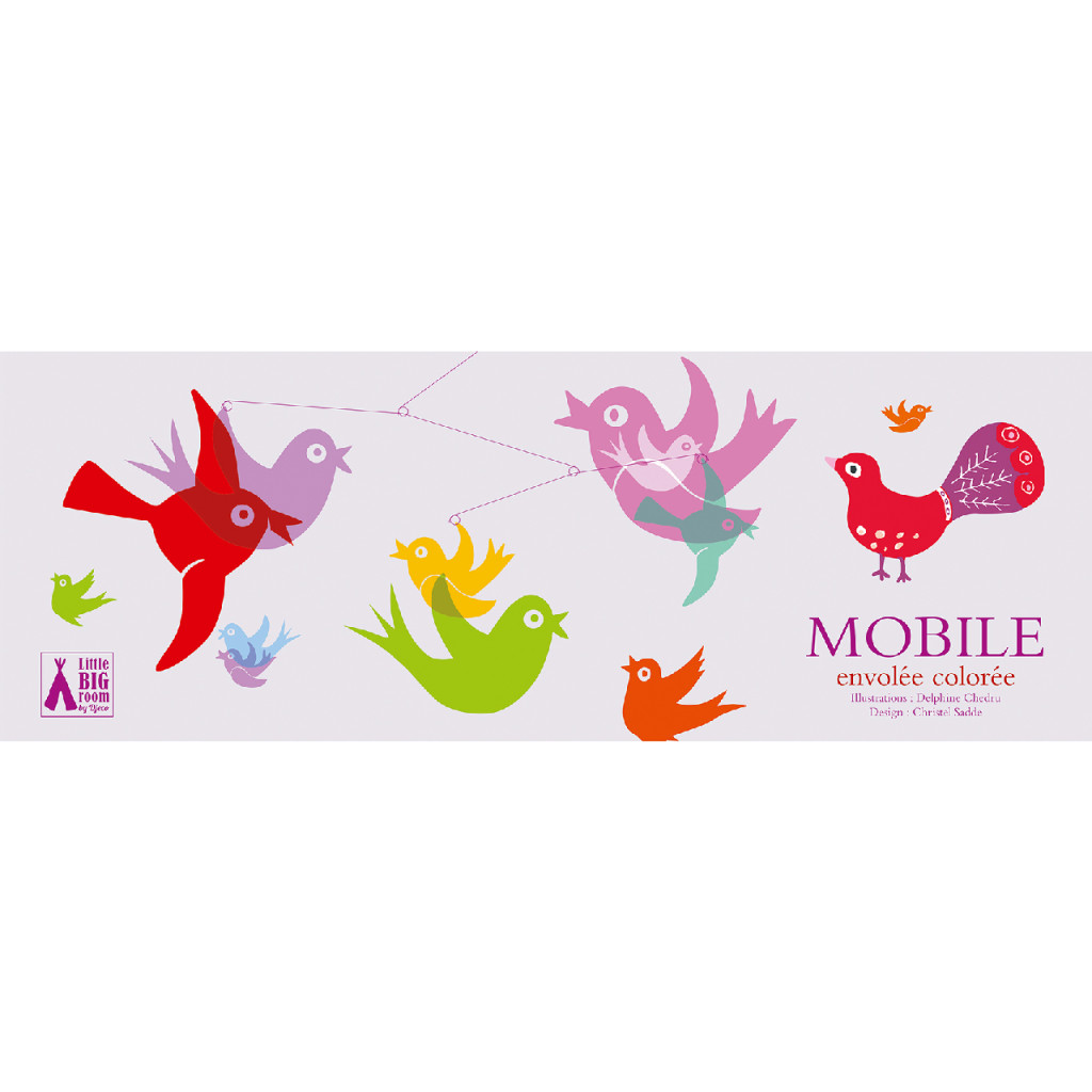 Szélmobil függődísz - Színes madarak - Colourful flight of fancy – fő nézet