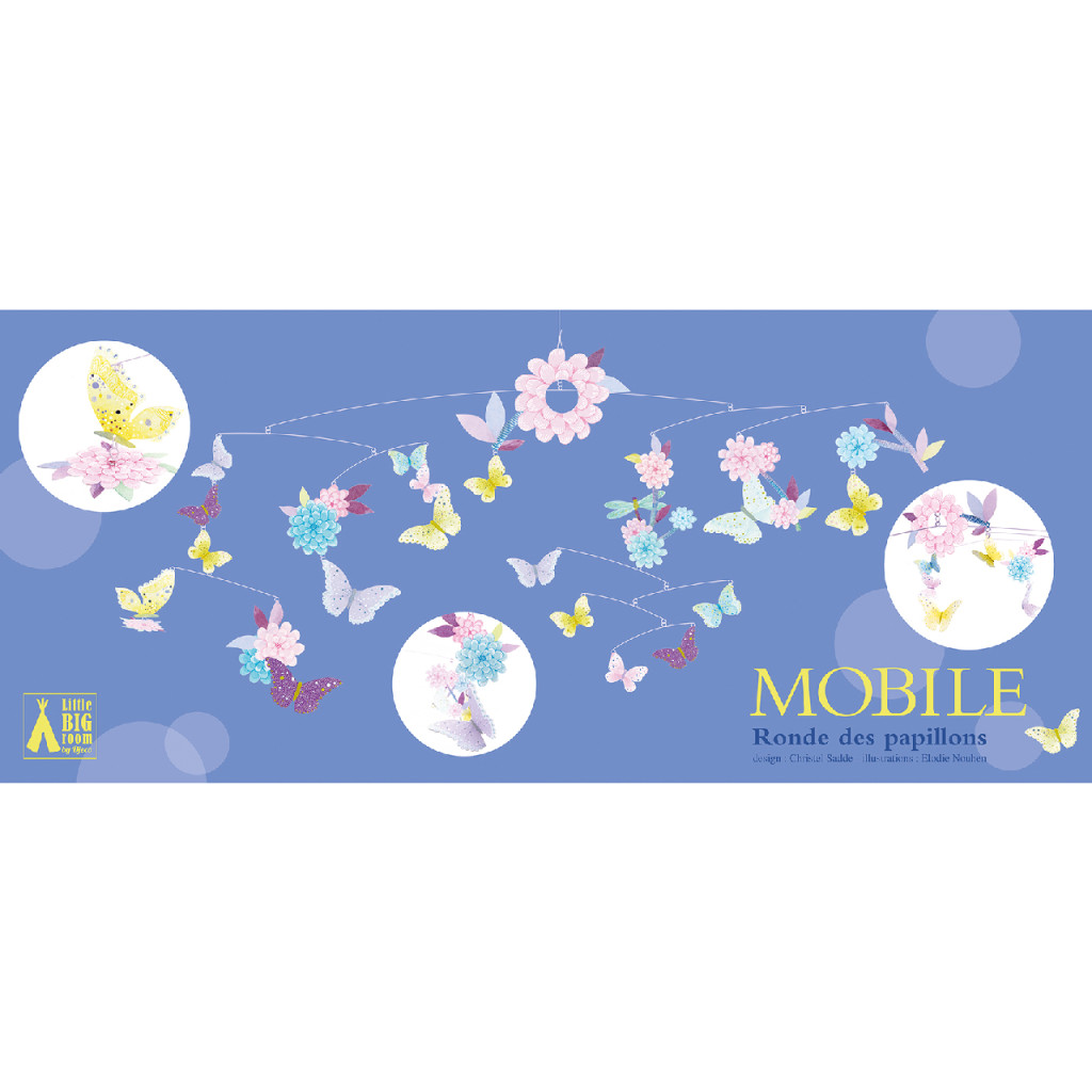 Szélmobil függődísz - Pillangó forgatag - Butterfly twirl – fő nézet