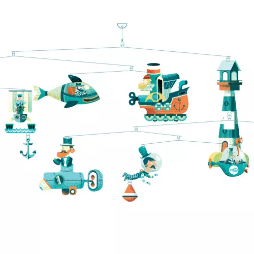 Szélmobil függődísz - Tengeri hajók - Marine ships (FSC)