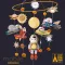 Djeco Szélmobil föggődísz - Űrutazás - Spaceships, 3–5 év, Többszínű