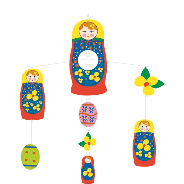 Szélmobil függődísz - Matrjoska babák - Matriuschka Dolls – fő nézet