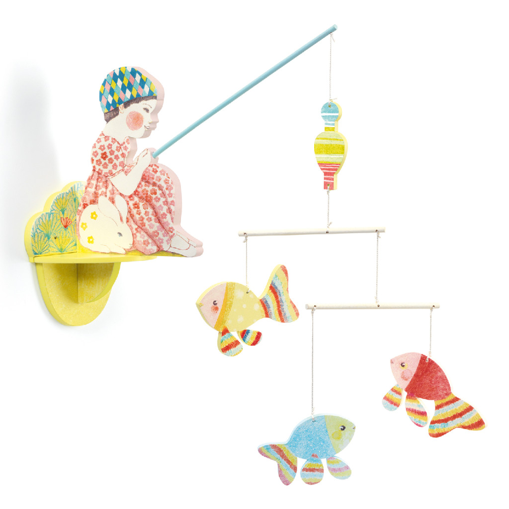 Szélmobil függődísz - Horgászó lányka - Fishergirl – alternatív kép 1