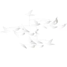 Szélmobil függődísz - Fehér madarak - White birds