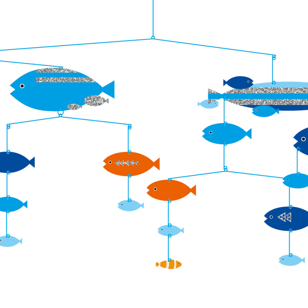 Szélmobil függődísz - Halak összhangban - Fishes in harmony – alternatív kép 1