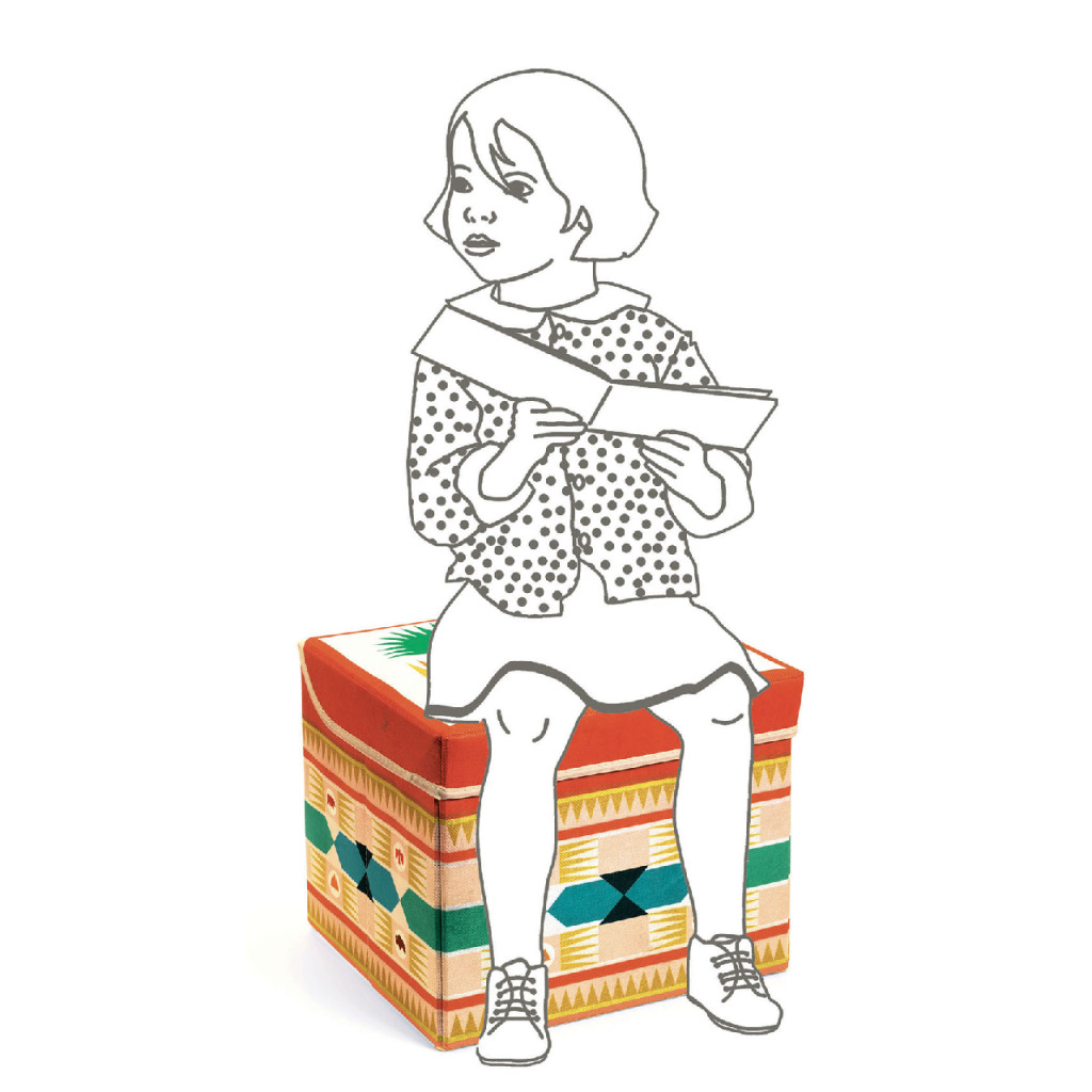 Játéktároló ülőke - Indián - Teepee toy box – alternatív kép 2