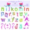 Djeco Falmatrica - Betűkészlet lánynak - Girls alphabet, 3–5 év, Többszínű