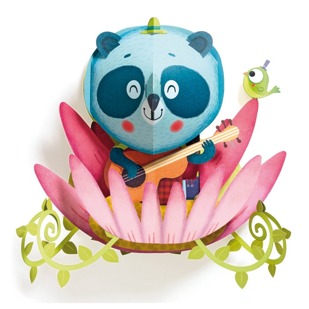 3D-s faldekoráció - Panda - Panda bear – fő nézet