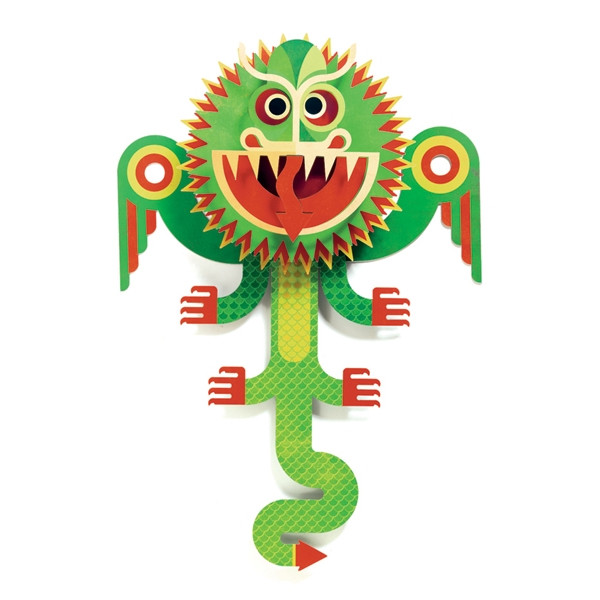 3D-s faldekoráció - Sárkány - Dragon – fő nézet