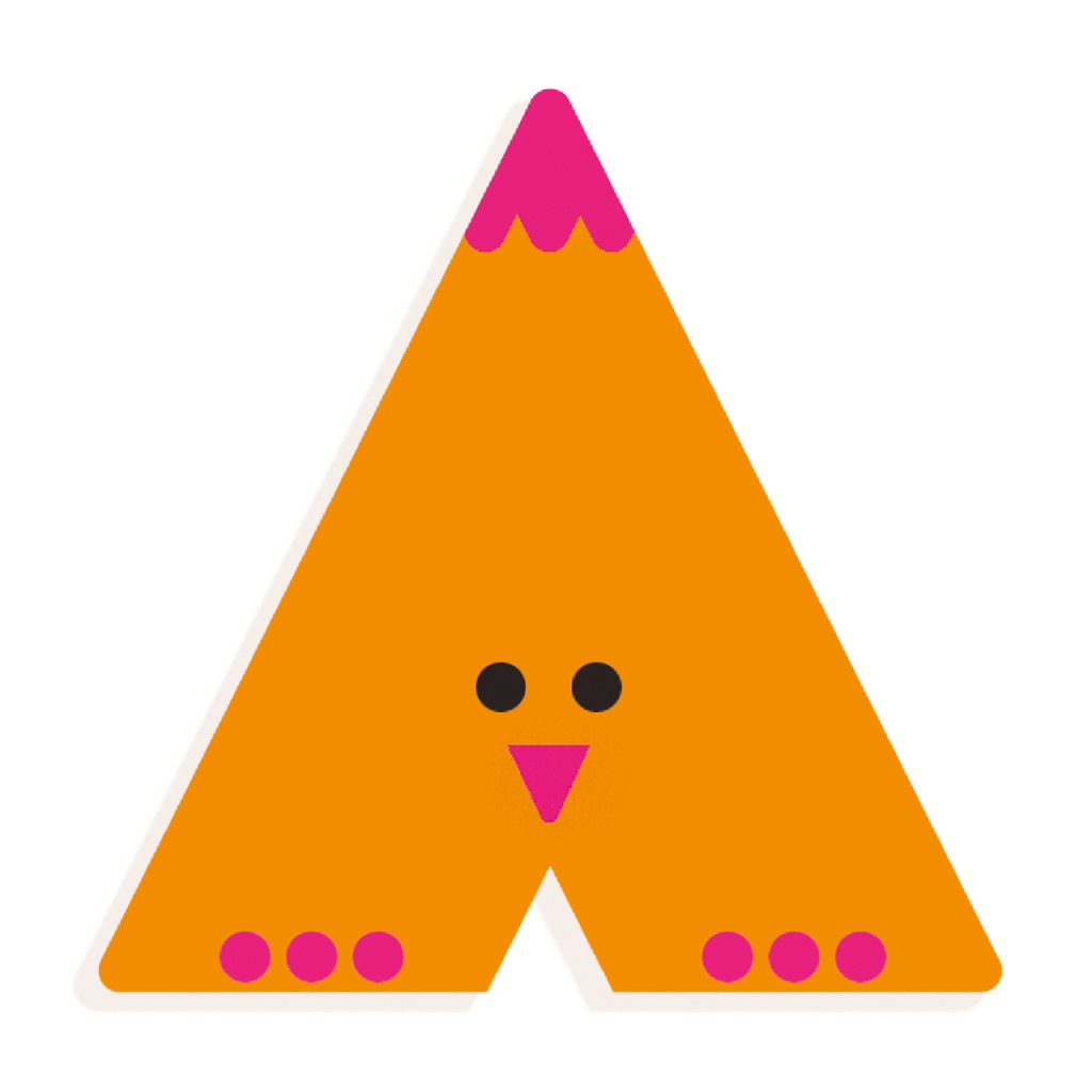 Állatdekor betű - A - Graphic animal letter – fő nézet