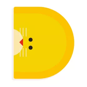 Állatdekor betű - D - Graphic animal letter